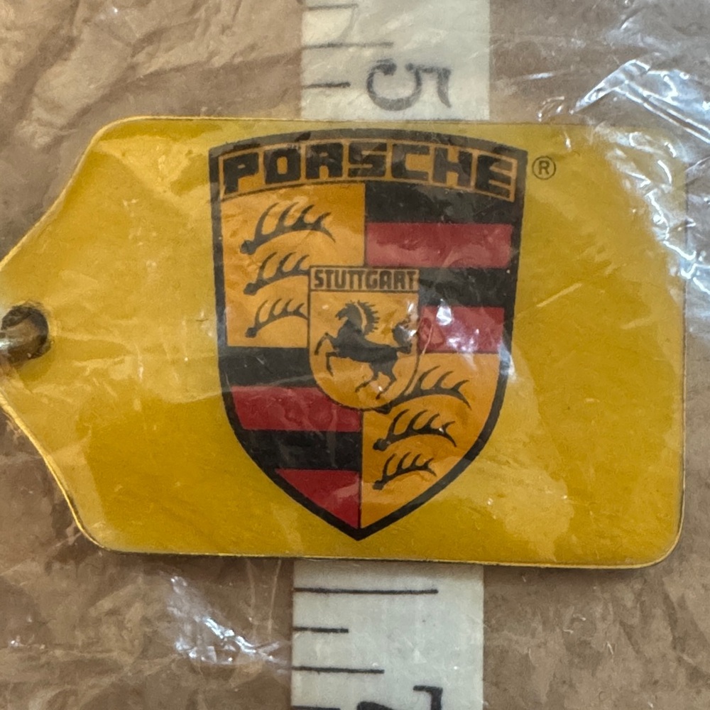 Porsche Yellow Keychain